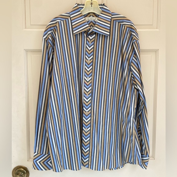 Original Ben Sherman Stripe Dress Shirt Vintage Button-Down Men’s Size XXL - Picture 5 of 5